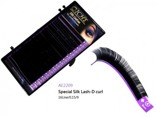 OICHE Ресницы на ленте Special Silk D изгиб (0.15/10мм.) AE2210