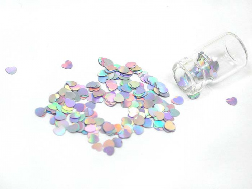 Глиттер Y1BK43 разноцветные сердечки