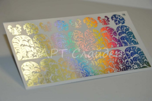 Слайдер дизайн фольгированный 78 серебро спектр