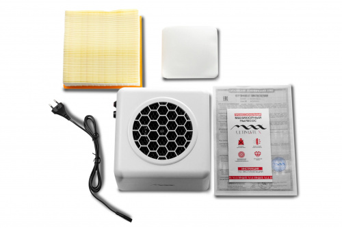 Профессиональный маникюрный пылесос с фильтром MAX Ultimate X Белый 76 Вт.