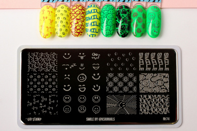 Go Stamp Пластина для стемпинга 074 Smile 074PL