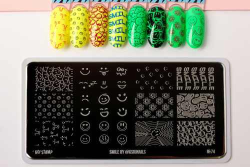 Go Stamp Пластина для стемпинга 074 Smile 074PL