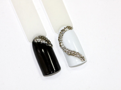 Стразы JessNail стекло ss3-1,5 мм./50 шт. в баночке Конус Белый