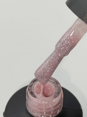 UNO Гель-лак базовый светоотражающий Rubber Color Base Gel Pink 8 г. UBGRRFP