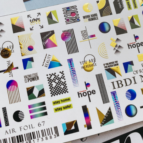 IBDI NAILS Слайдер дизайн AIR FOIL 067