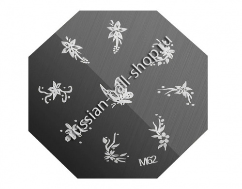 Трафарет с шаблонами для стемпинга (M62)