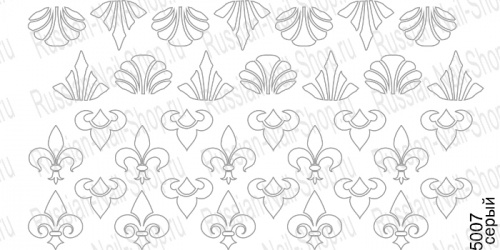 Нейлкруст - трафарет-слайдер 5007 серый