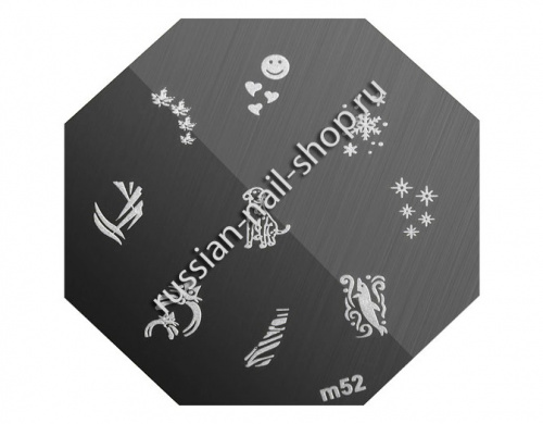 Трафарет с шаблонами для стемпинга (m52)