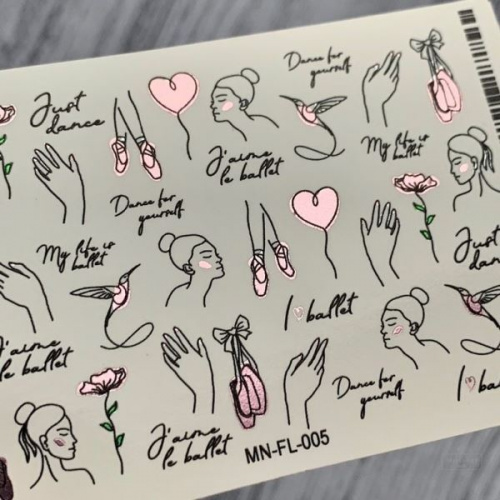 2D Фольгированный слайдер-дизайн MilliArt Nails MN-FL-005