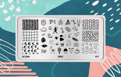 Go Stamp Пластина для стемпинга 072 Doodle