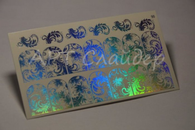 Слайдер дизайн фольгированный 95 серебро спектр