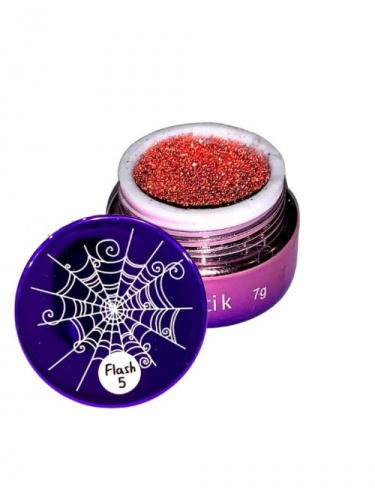 GELLAKTIK Гель-краска ПАУТИНКА светоотражающая FLASH красная 7 гр. GGKF-05