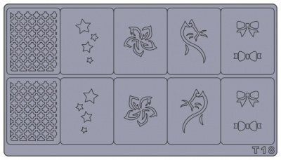 Трафареты для аэрографии на ногтях T18(A13)