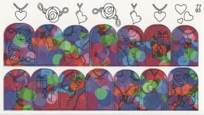 Комбинированный водный слайдер дизайн (полноцветная печать+фольга) 77-93