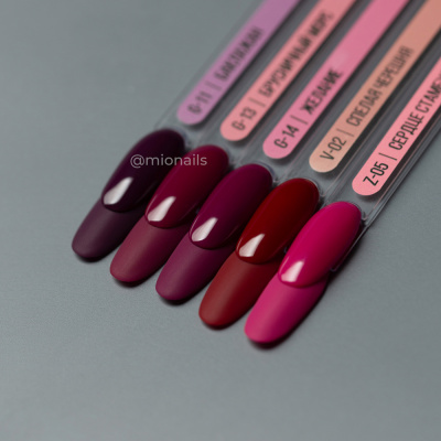 MIO Nails Гель-лак Основная палитра V-02 Спелая черешня 8 мл.