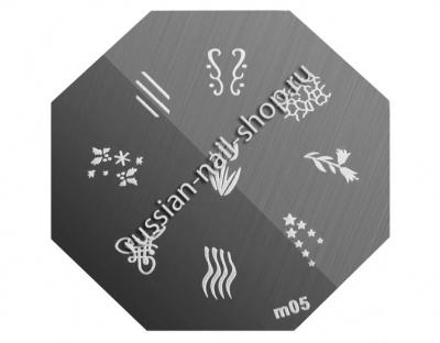 Трафарет с шаблонами для стемпинга (m05)