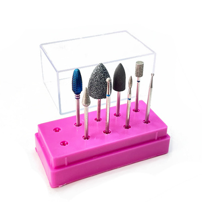Набор насадок для педикюра 8 шт. + подставка для фрез Набор насадок для педикюра 8 шт. + подставка для фрез