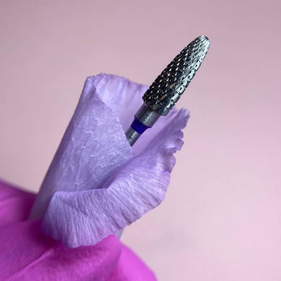 KristallNails, Твердосплавная фреза Кукуруза Конус Средняя (Синяя) 31235 KristallNails, Твердосплавная фреза Кукуруза Конус Средняя (Синяя) 31235