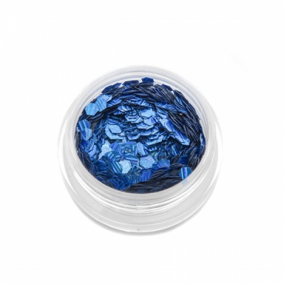 Шестигранники TNL Кошачий глаз 2 синие 10435