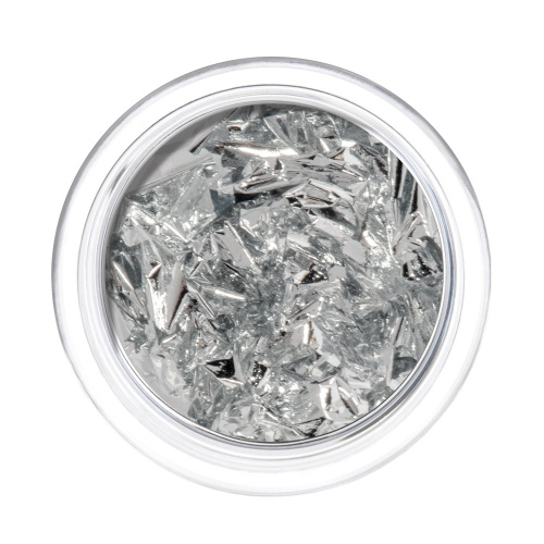 IRISK Фольга отрывная цветная Поталь в баночке 001 серебро