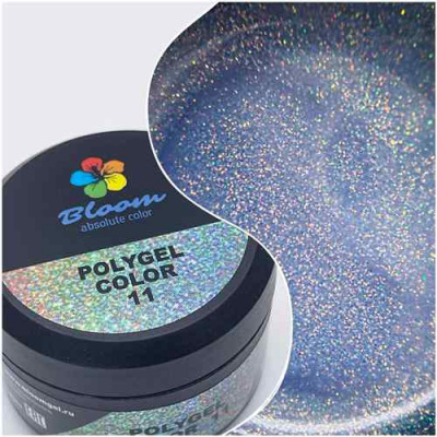 Bloom Poly Gel Полигель 11 Прозрачный с блестками 12 г. Bloom Poly Gel Полигель 11 Прозрачный с блестками 12 г.