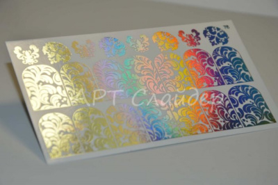 Слайдер дизайн фольгированный 78 серебро спектр