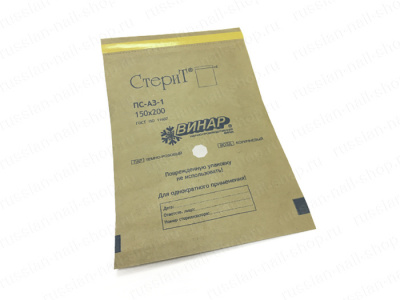 Пакет из крафт-бумаги СтериТ 150х200мм. Пакет из крафт-бумаги СтериТ 150х200мм.