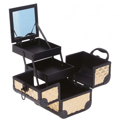 TARTISO Бьюти-кейс КУБ ЗОЛОТО с зеркалом 18,5x18,5x20,5 см. TARTISO Бьюти-кейс КУБ ЗОЛОТО с зеркалом 18,5x18,5x20,5 см.