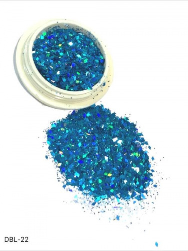 Дизайн Брокат L-22 ромбик бирюза DBL-22