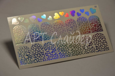 Слайдер дизайн фольгированный 55 серебро спектр