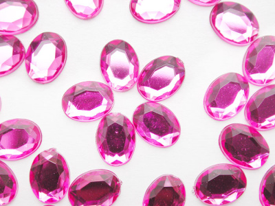 Стразы - Овал, розовые 3 х 5 мм. (Y1CL77C) - 60 шт./банка