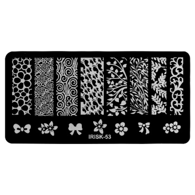 IRISK Трафарет для стемпинга металлический 6x12 см. П557-11 (053)