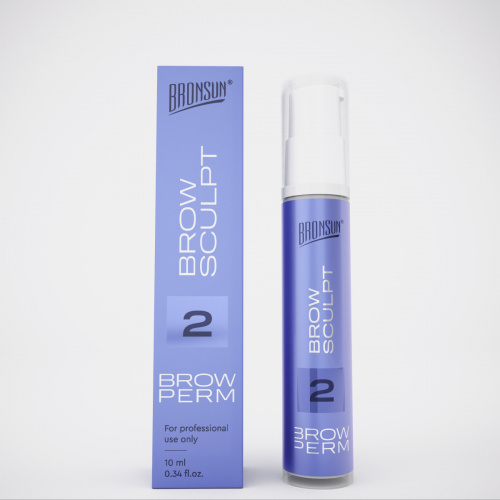 Состав #2 для долговременной укладки бровей BROW SCULPT BRONSUN 10 мл.
