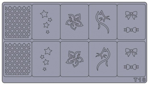 Трафареты для аэрографии на ногтях T18(A13)