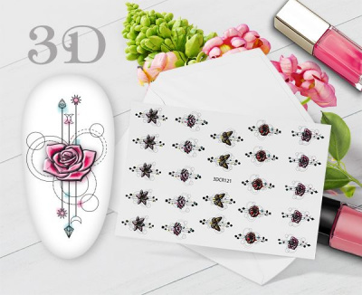 MALGRAT Nails 3D Слайдер-дизайн ОБЪЕМНЫЕ 3D СЛАЙДЕРЫ 3D+Цвет 3DCR121