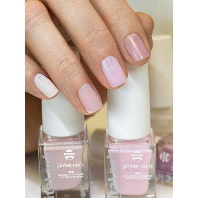 Planet Nails Лак-восстановитель для ногтей VitaLack розовый 03 10 мл.
