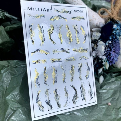 Слайдер-дизайн MilliArt Nails Металл MTL-011 gold Слайдер-дизайн MilliArt Nails Металл MTL-011 gold