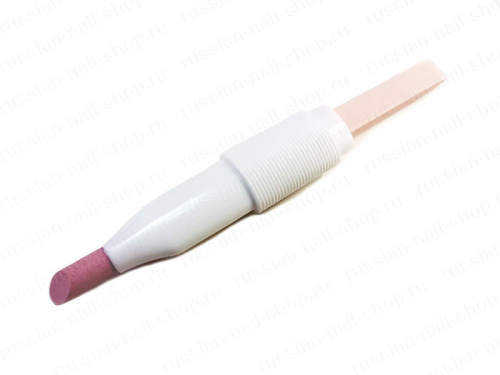 Керамическая пилка для кутикулы Mertz широкая двухсторонняя белая