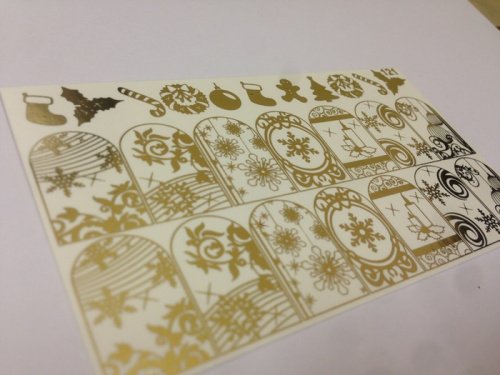 Слайдер дизайн фольгированный 121 золото