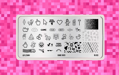 Go Stamp Пластина для стемпинга 103 Game Over