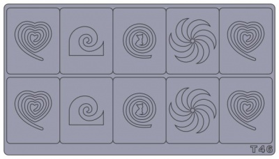 Трафареты для аэрографии на ногтях T46