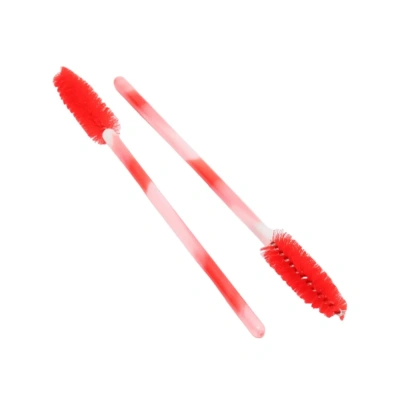 Щеточки для бровей и ресниц двухцветные красные 50 шт.