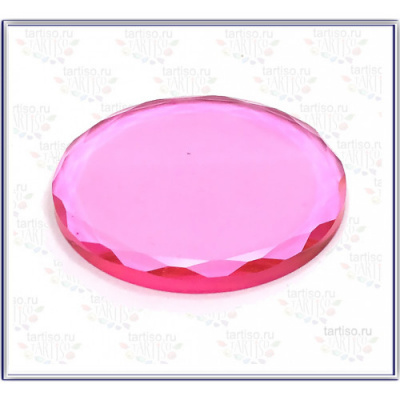 Стекло для клея круглое розовое TARTISO GLKC-1