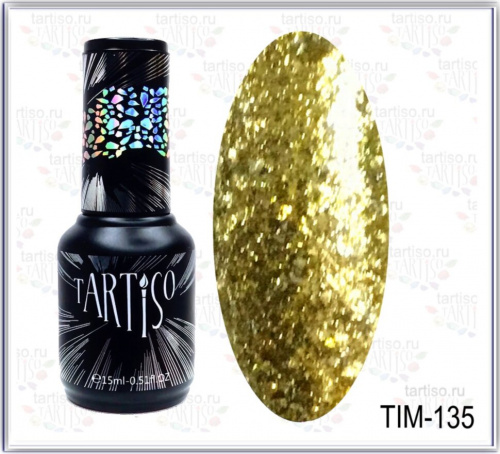 TARTISO гель-лак Splinters Gold TIMES TIM-134 15 мл.