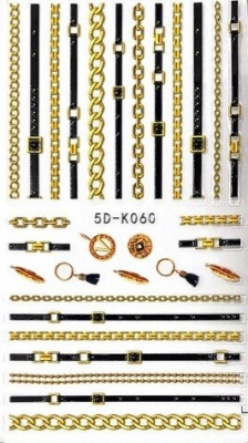 Наклейка 5D-K060 цепи и ремни Наклейка 5D-K060 цепи и ремни