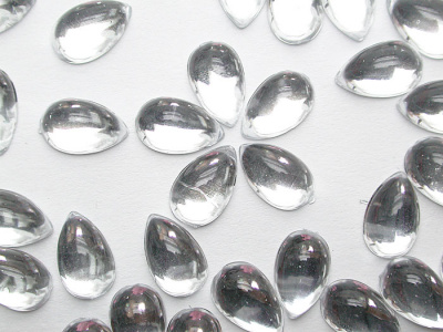 Стразы - Капля, прозрачные 5 х 8 мм. (Y1CL73D) 50 шт./банка