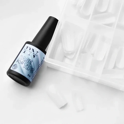 Patrisa Nail Гелевые типсы для наращивания ногтей молочные форма квадрат 120 шт.