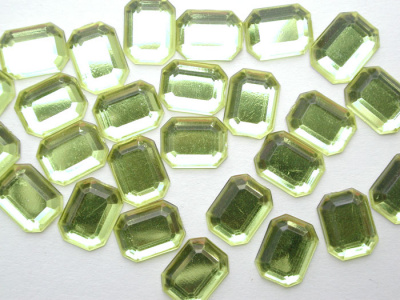 Стразы - Прямоугольник, желтые 6 х 8 мм. (Y1CL87D) 50 шт./банка