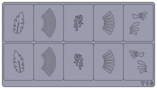 Трафареты для аэрографии на ногтях T16