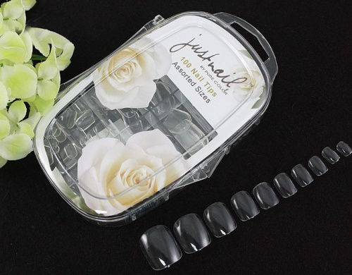 Типсы для ног Justnail прозрачные (Y1NG81) 100 шт./кор.
